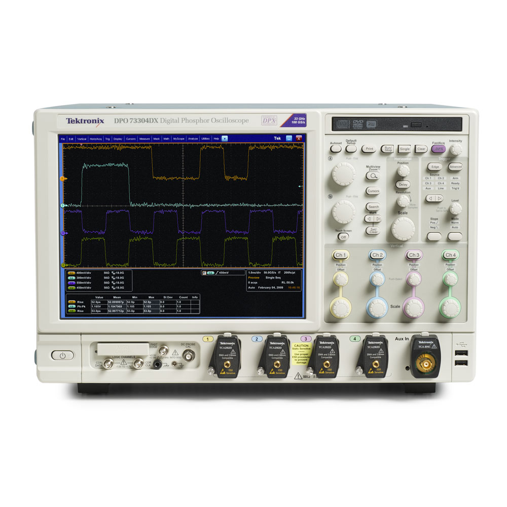 DPO73304DX - осциллограф с цифровым люминофором Tektronix 33 ГГц, 4 канала